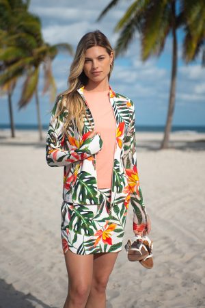 Upf 50+ Performance Stretch Printed Pull On Skort-Koloa